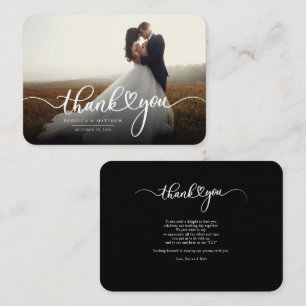 Budget Foto Handschrift Hochzeit Vielen Dank Mitteilungskarte