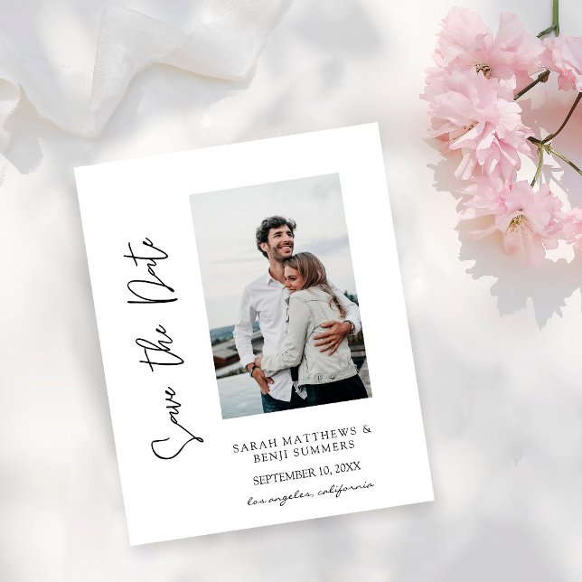 Budget Foto Handtypografie Save the Date W Flyer (Von Creator hochgeladen)