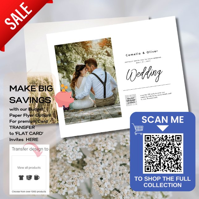 Budget Foto Hochzeit Einladung Classic White Flyer (Von Creator hochgeladen)