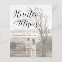 Budget Foto Hochzeit Einladung Flyer