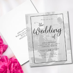 Budget Foto Hochzeit Einladung Flyer