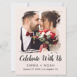 Budget-Foto-Hochzeitscreme  Karte