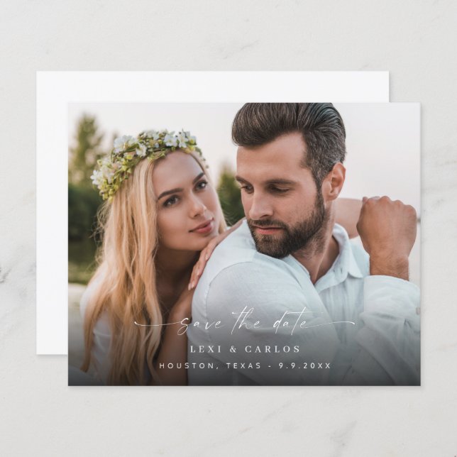 Budget Foto & Kalligrafie 3 Mod V2 Save the Date (Vorne/Hinten)