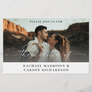 Budget Foto & Kalligrafie 3B Horizontale Hochzeit  Flyer
