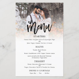 Budget Foto Künstlerisches Skript Hochzeitmenü