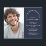 Budget Foto Mann 30. Geburtstag Party Navy Einladu<br><div class="desc">Eine günstige BUDGET-Alternative für eine kleinere Größe von 4, 5 x 5, 6 Zoll, die ein Gewicht von 110 lbs hat, die ähnlich dick ist wie eine Postkarte (sie ist jedoch nicht als Postkarte geeignet). BITTE BEACHTEN SIE, DASS ES EINE Einladung pro Blatt gibt. Budget Foto Mann 30. Geburtstag Party...</div>