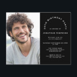 Budget Foto Mann 30. Geburtstag Party Schwarzer Ei<br><div class="desc">Eine günstige BUDGET-Alternative für eine kleinere Größe von 4, 5 x 5, 6 Zoll, die ein Gewicht von 110 lbs hat, die ähnlich dick ist wie eine Postkarte (sie ist jedoch nicht als Postkarte geeignet). BITTE BEACHTEN SIE, DASS ES EINE Einladung pro Blatt gibt. Budget Foto Mann 30. Geburtstag Party...</div>