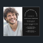 Budget Foto Mann 30. Geburtstag Party Schwarzer Ei<br><div class="desc">Eine günstige BUDGET-Alternative für eine kleinere Größe von 4, 5 x 5, 6 Zoll, die ein Gewicht von 110 lbs hat, die ähnlich dick ist wie eine Postkarte (sie ist jedoch nicht als Postkarte geeignet). BITTE BEACHTEN SIE, DASS ES EINE Einladung pro Blatt gibt. Budget Foto Mann 30. Geburtstag Party...</div>