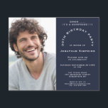 Budget Foto Mann 30. Überraschung Party Navy Einla<br><div class="desc">Eine günstige BUDGET-Alternative für eine kleinere Größe von 4, 5 x 5, 6 Zoll, die ein Gewicht von 110 lbs hat, die ähnlich dick ist wie eine Postkarte (sie ist jedoch nicht als Postkarte geeignet). BITTE BEACHTEN SIE, DASS ES EINE Einladung pro Blatt gibt. Budget Foto Mann 30. Überraschung Party...</div>