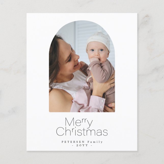 Budget Foto minimale Weihnachtskarte Flyer (Vorne)