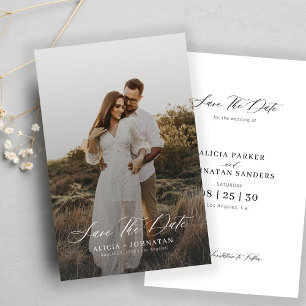 Budget-Foto moderne elegante Hochzeit Save-the-Dat