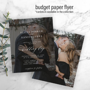 Budget Foto Moderne Schwarze Hochzeit Einladung Fl Flyer