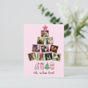 Budget Foto Oh Was Für Ein Spaß Pink & Grün Weihna Postkarte