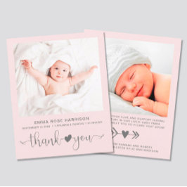 Budget Foto Pink Baby Girl Geburtsankündigung