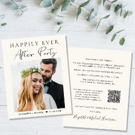 Budget Foto QR Code Hochzeitsempfang Einladung