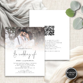 Budget Foto QR Skript Einladung Hochzeit