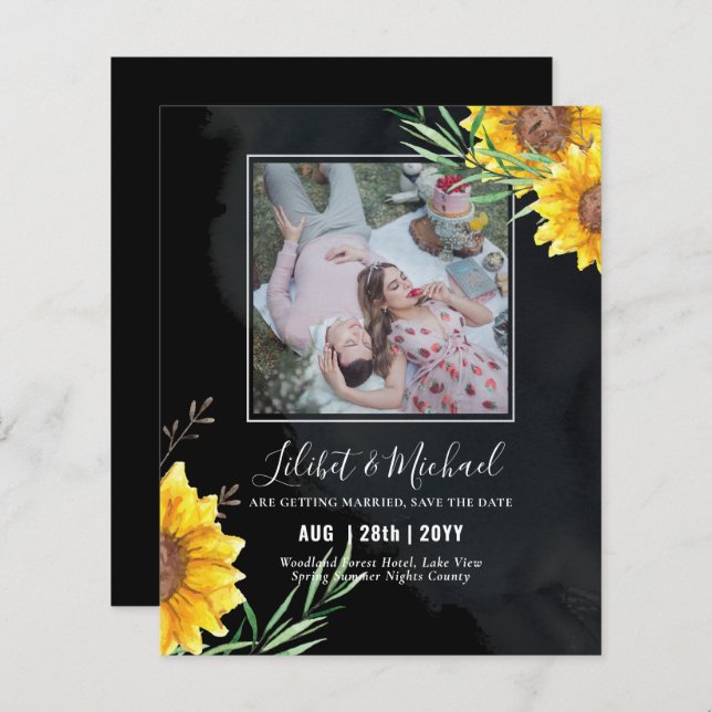 BUDGET-Foto Rett Datum oder Hochzeit Rustikale Son (Vorne/Hinten)