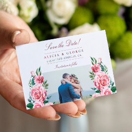 Budget Foto romantische Blumenhochzeit speichern d Mitteilungskarte