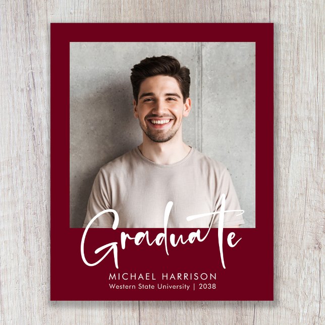 Budget Foto Script Abschluss Ankündigung (Budget Photo Script Graduation Announcement)