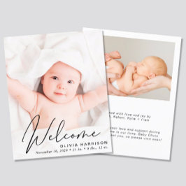 Budget Foto Script Geburtserklärung Ankündigung