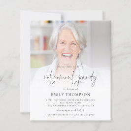 Budget Foto Script Retirement Party Einladung