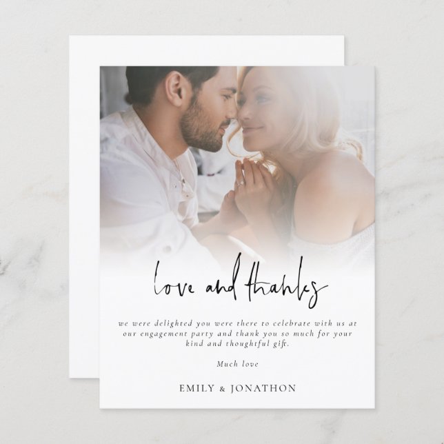 Budget Foto Script Verlobung Liebe und Dank (Vorne/Hinten)