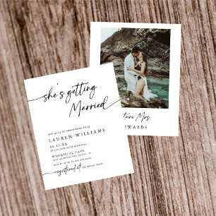 Budget Foto Sie wird heiraten Brautparty Flyer