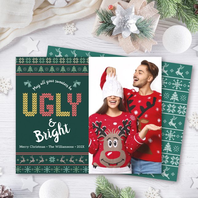 Budget Foto Ugly Sweater Christmas Green Card (Von Creator hochgeladen)