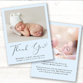 Budget Foto Vielen Dank Blue Boy Birth Ankündigung