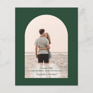 BUDGET-FOTO Vielen Dank Emerald Green Wedding Flyer