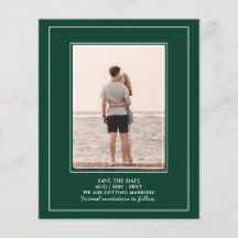 BUDGET Foto Wedding Rett Datum Smaragdgrün