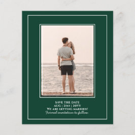 BUDGET Foto Wedding Rett Datum Smaragdgrün Flyer