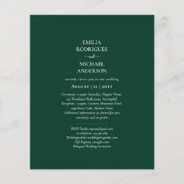 BUDGET FOTO Wedidning Emerald Green Monochrome Flyer