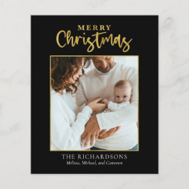 Budget Foto Weihnachten Gold Fohlen Moderne Karte