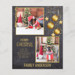 BUDGET FOTO Weihnachten oder Feiertage Card Gold T