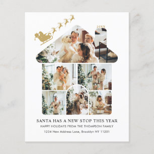 BUDGET-Fotocollage Gold-Santa-Schlitten Umzug