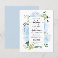Budget Friendly Fleur Jolie Baby Dusche Einladung