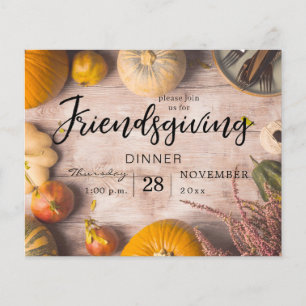 Budget Friendsgiving Dinner Feeling Pumpkin Flyer