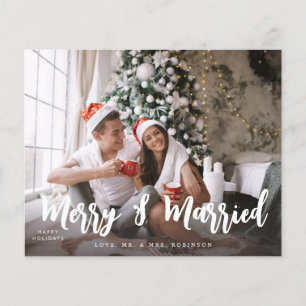 Budget  Froh & Verheiratet Minimalistisch H Foto Flyer