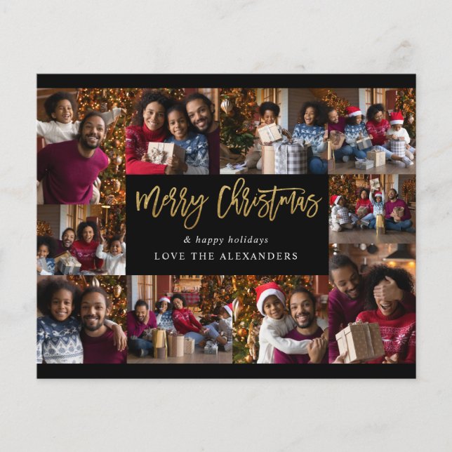 Budget Frohe Weihnachten 10 Multi Foto - Black Gol Flyer (Vorne)