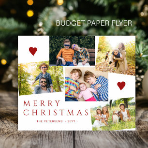 Budget Frohe Weihnachten 5 Fotos Feiertagskarte Flyer