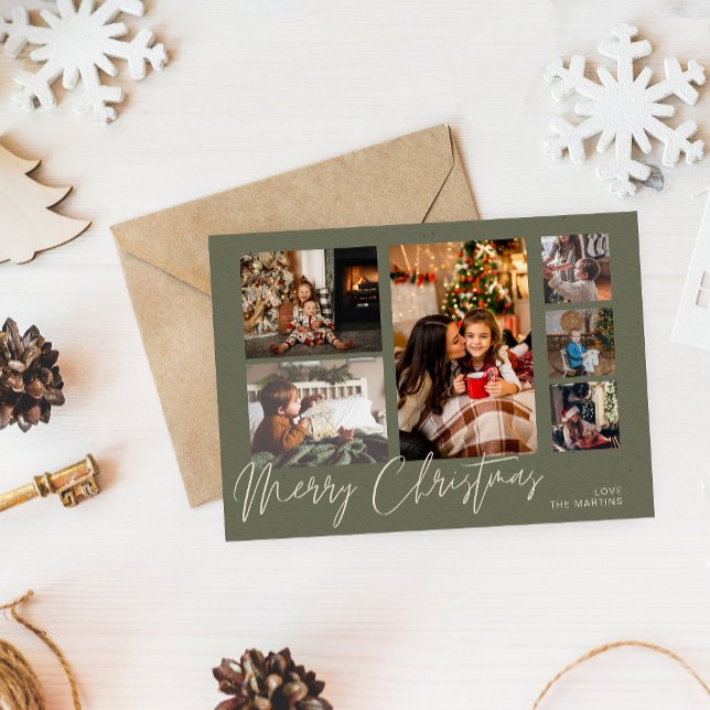 Budget Frohe Weihnachten auf Green 6 Foto Flyer (Von Creator hochgeladen)