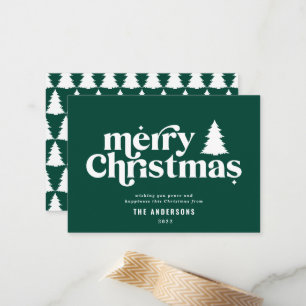 Budget Frohe Weihnachten außerhalb des Fotos Weihn Mitteilungskarte