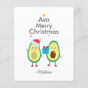 Budget Frohe Weihnachten Avocado Gag Custom Card
