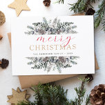 Budget Frohe Weihnachten Dusty Blue Green Holiday<br><div class="desc">Budget Rustikaler Winter Frohe Weihnachten mit Holiday Dusty Blau,  Grün und Braun,  Kiefern Branchen,  Pinecones und einfache Hintergründe.</div>