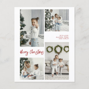 BUDGET Frohe Weihnachten Familien-Foto-Karte Flyer