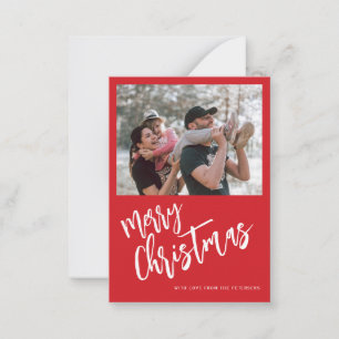 Budget Frohe Weihnachten Foto Roter Urlaub Mitteilungskarte