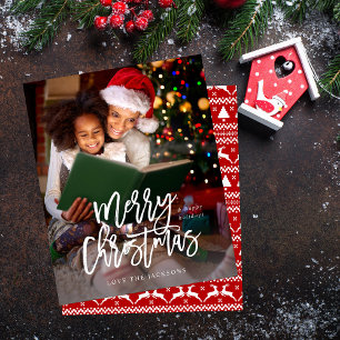 Budget Frohe Weihnachten Kalligrafie Vertikales Fo Flyer