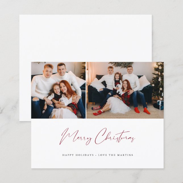 Budget Frohe Weihnachten Moderne Drehbuch Zwei Fot (Vorne/Hinten)