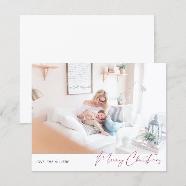 Budget Frohe Weihnachten Modernes Minimalistisches (Vorne/Hinten)